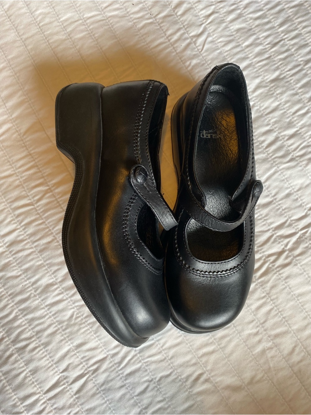 Dansko Black Mary Jane Strap Shoes - Picture 4 of 8